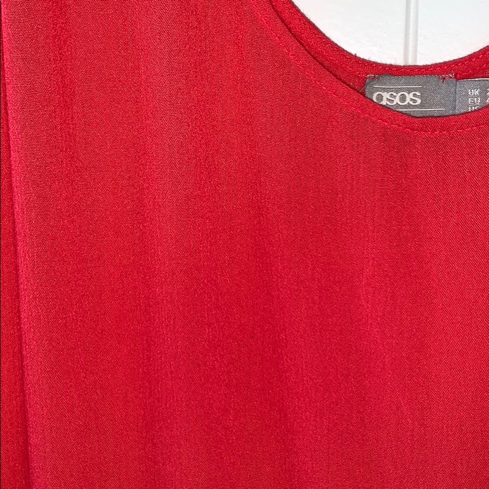 💥 NEW | ASOS Curve Ruffle Hem Tank in Raspberry - Picture 3 of 5